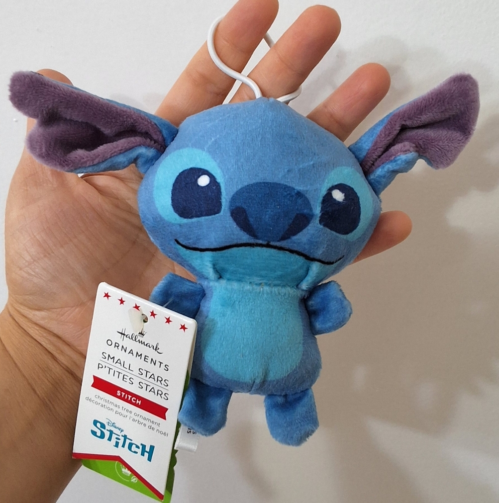 Hallmark Disney Stitch Plush Fabric Christmas Ornament, New With Tag